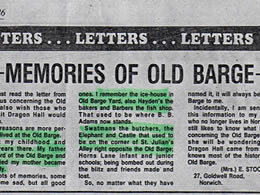 Memories of Old Barge 1986 - Mrs Stockley